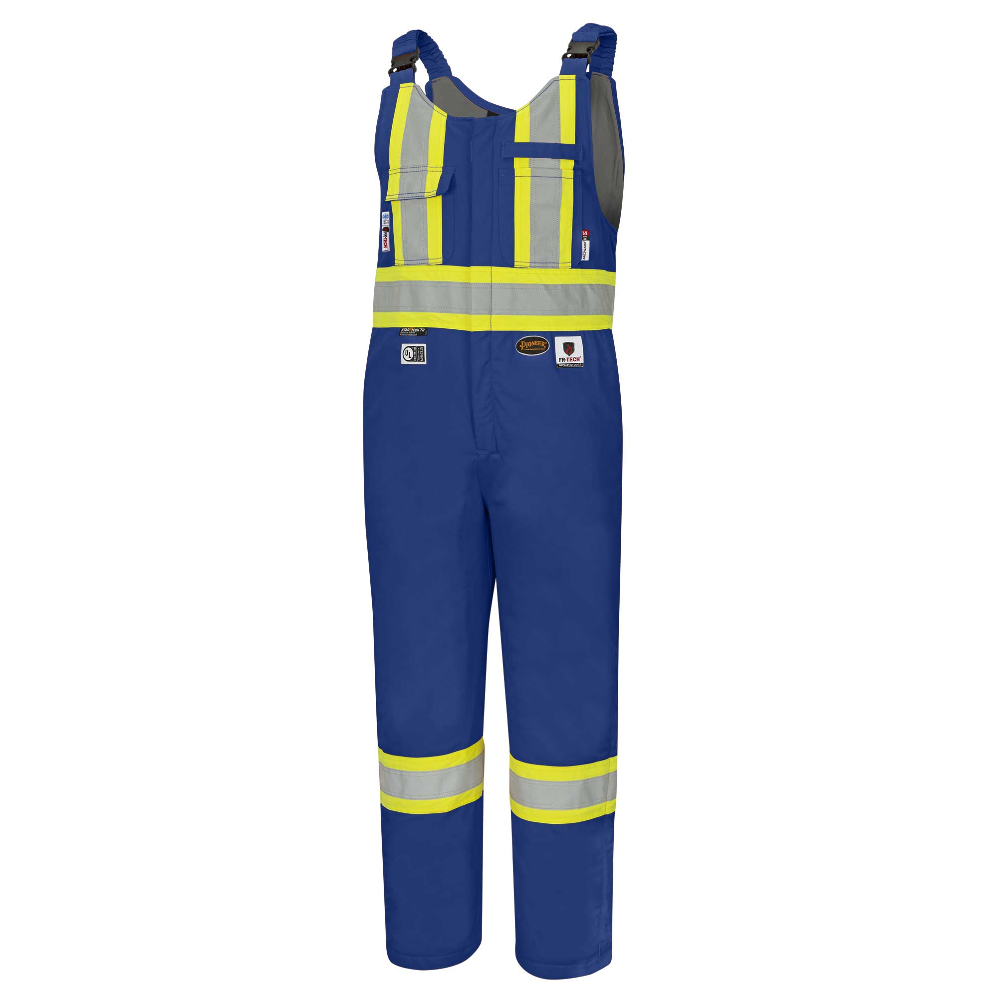 FR/Arc Rated Quilted Safety Overalls - 100% Cotton - Mod. Insulation - Royal