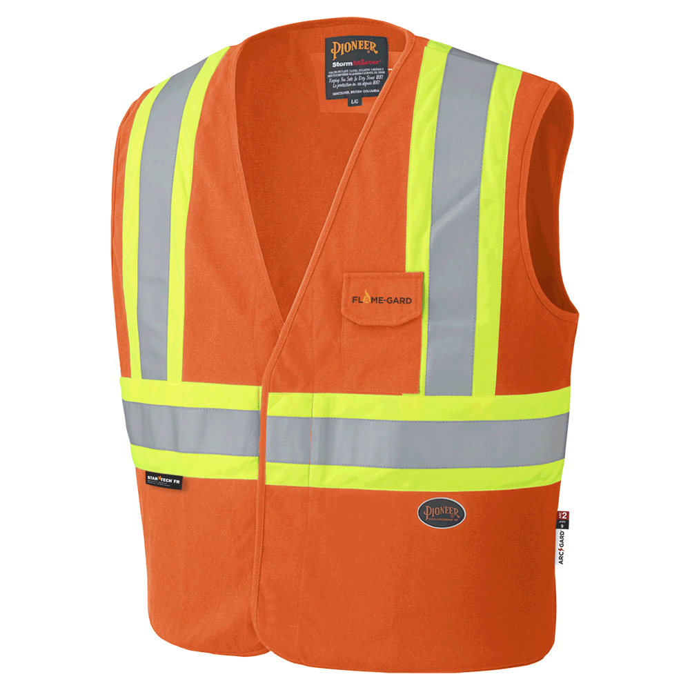 FR Safety Vests - 100% Cotton - Orange