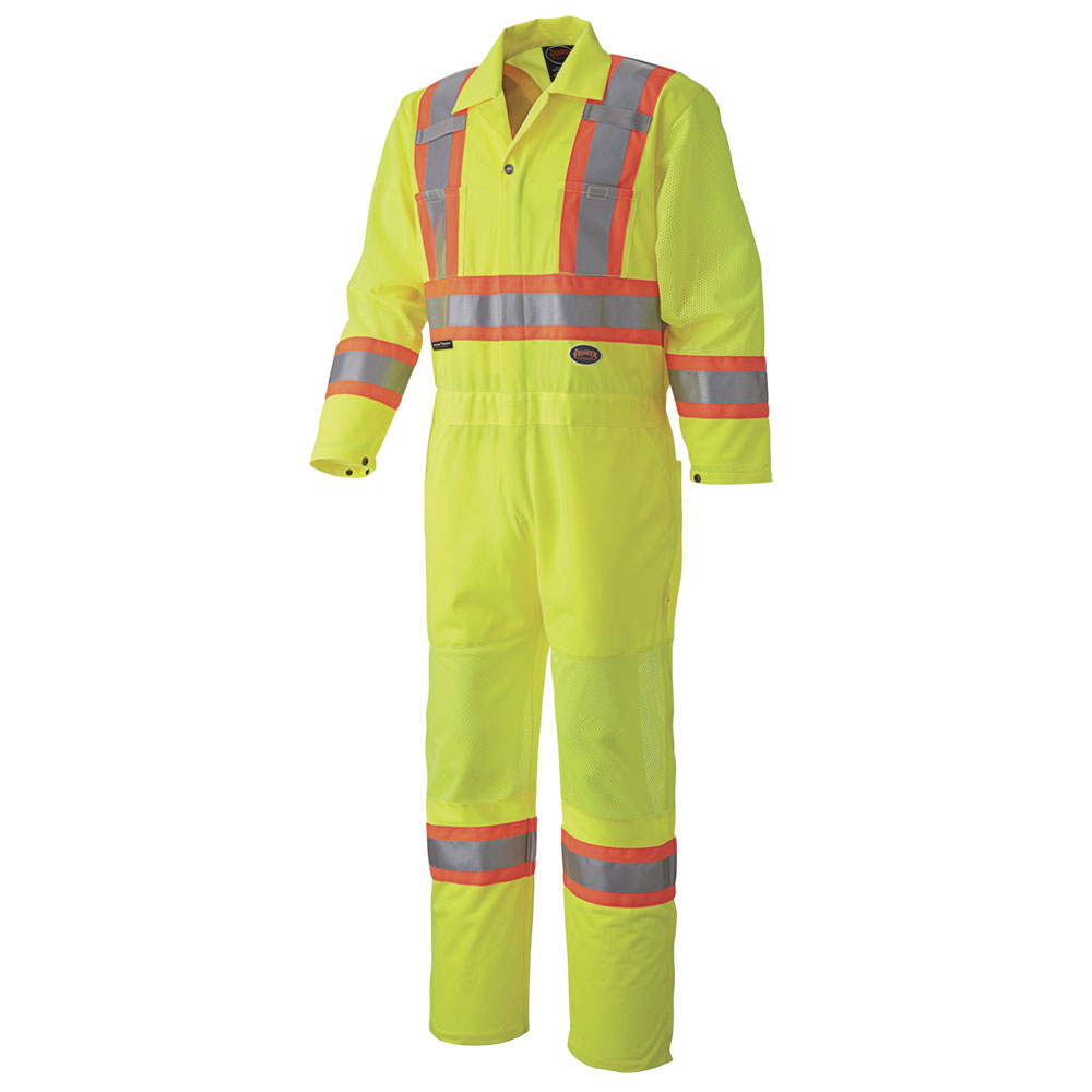 Hi-Vis Traffic Safety Coveralls - Poly Knit - Pioneer lg
