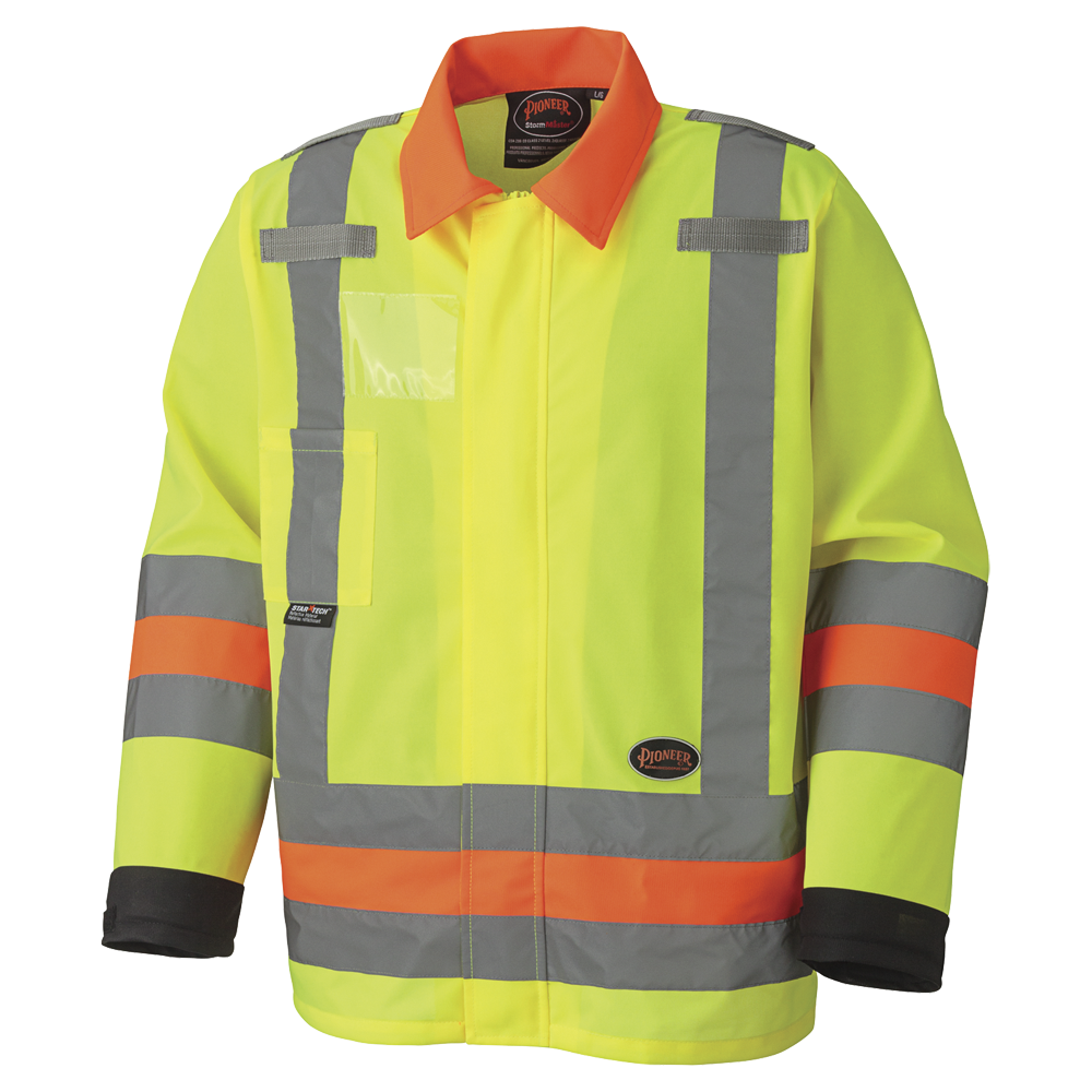 Hi-Viz Breathable Traffic Safety Jacket - Tricot Poly - MTQ Approved