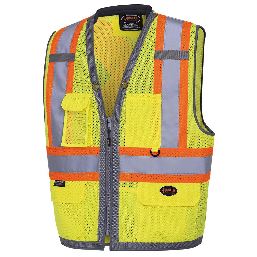 Hi-Viz Mesh Surveyor’s Vests - Poly Mesh - Yellow/Green