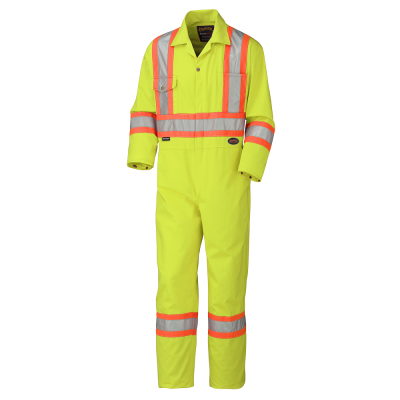 Hi-Viz Safety Coveralls - Poly/Cotton - Tall - Yellow/Green