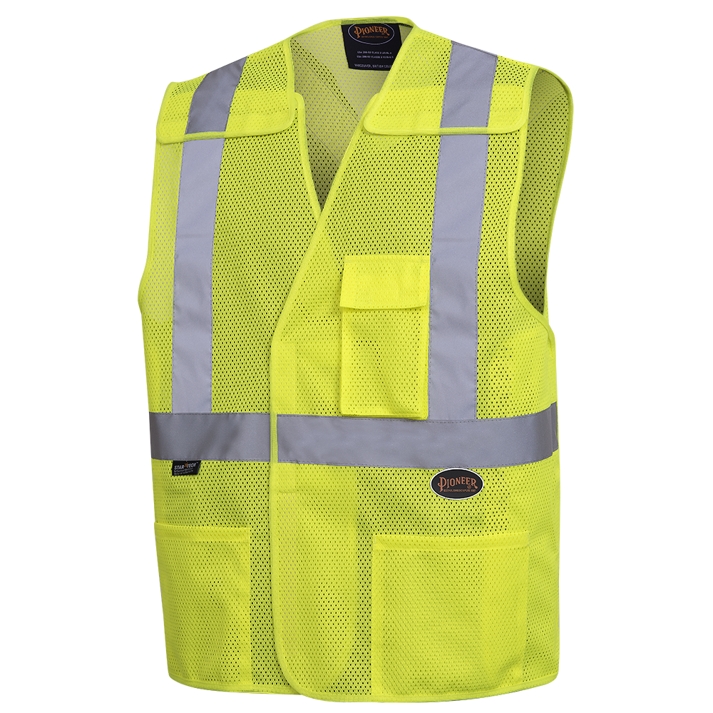 Hi-Viz Safety Mesh Vest with 2" Tape - Hi-Viz Yellow/Green