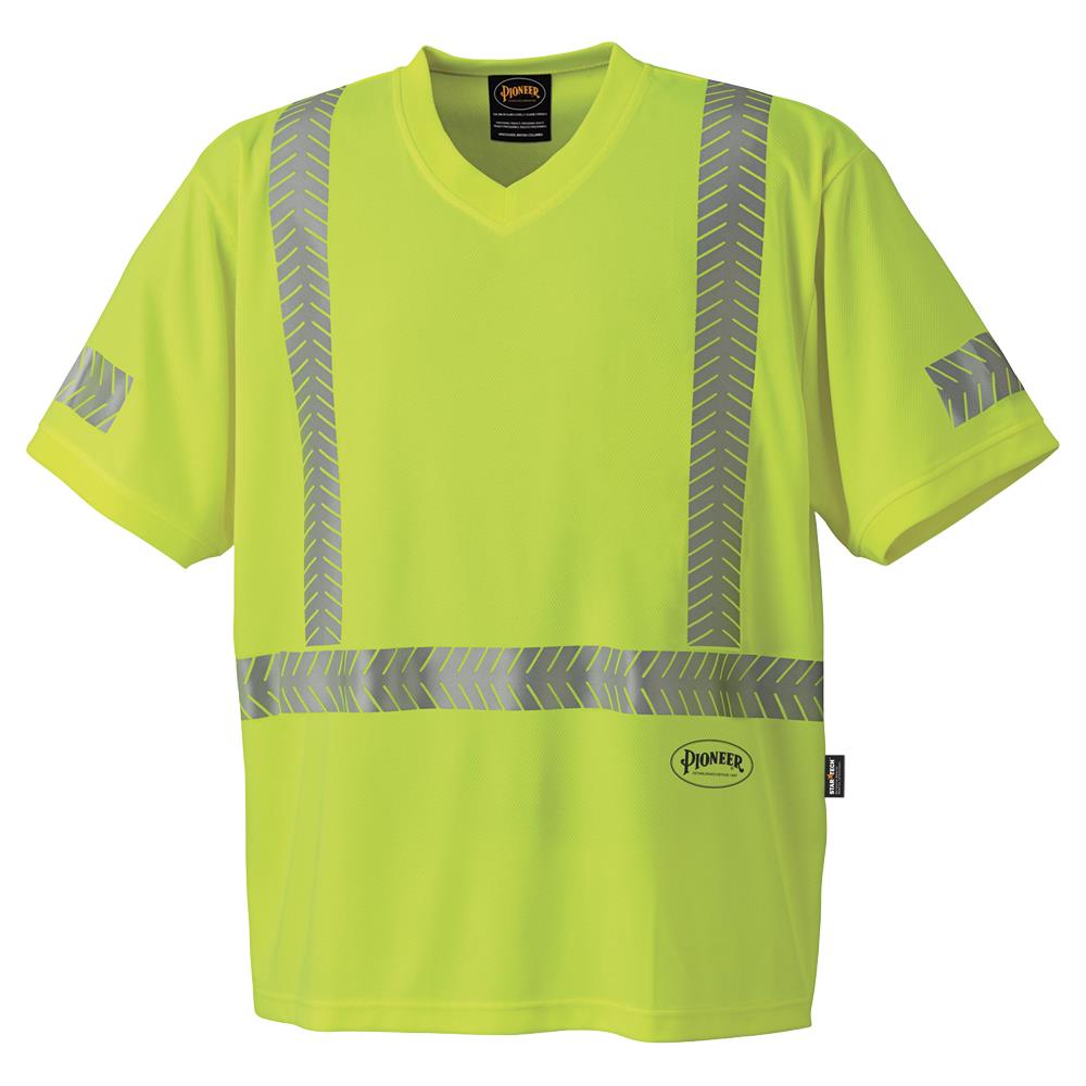 Hi-Viz Safety T-Shirts - CoolPass® fabric - 50+ UV Protection - HV Yellow/Green