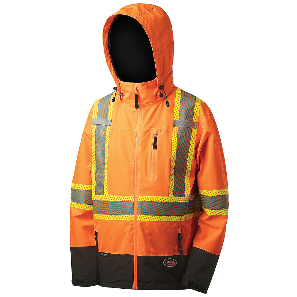Hi-Viz Softshell Waterproof Breathable Premium Safety Jackets - Hi-Viz Orange