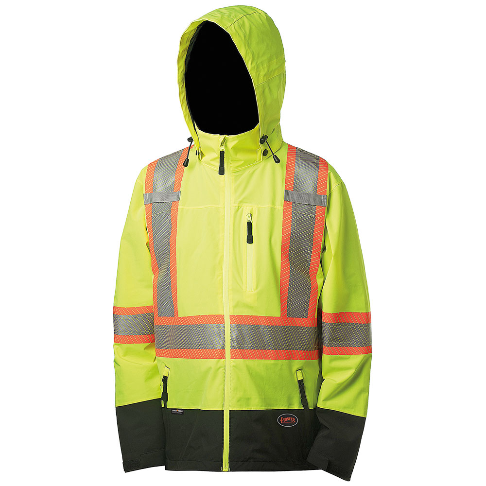 Hi-Viz Softshell Waterproof Breathable Premium Safety Jackets - Hi-Viz Yellow