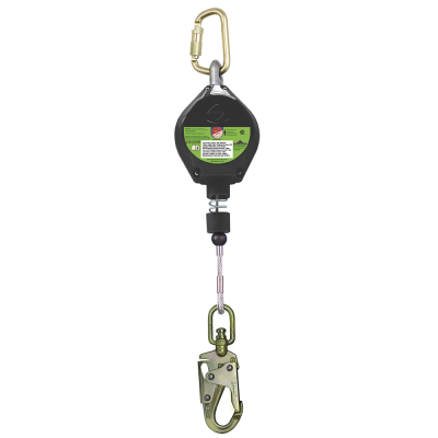 LE SRL's with 3/16" (5 mm) Galv. Steel Cable - Al Housing - Type 2 - Snap Hook