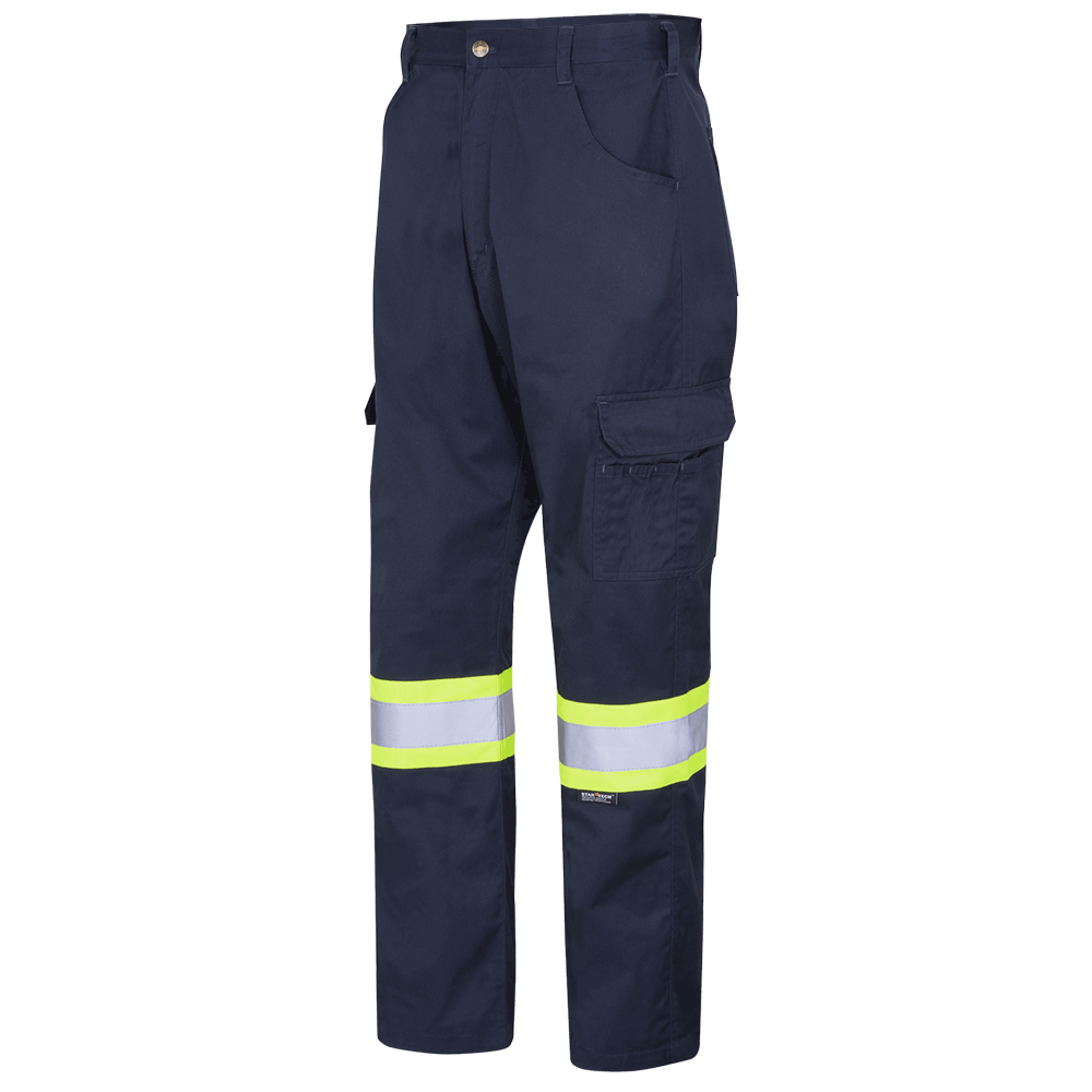 Poly/Cotton Cargo Work Pants - Hi-Viz Navy