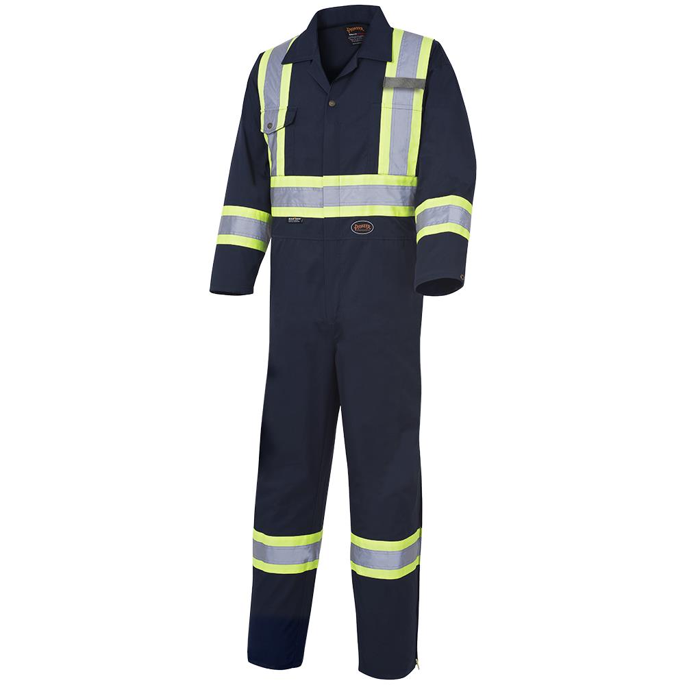 Safety Coveralls - Poly/Cotton - Boot Access Zippers - Navy