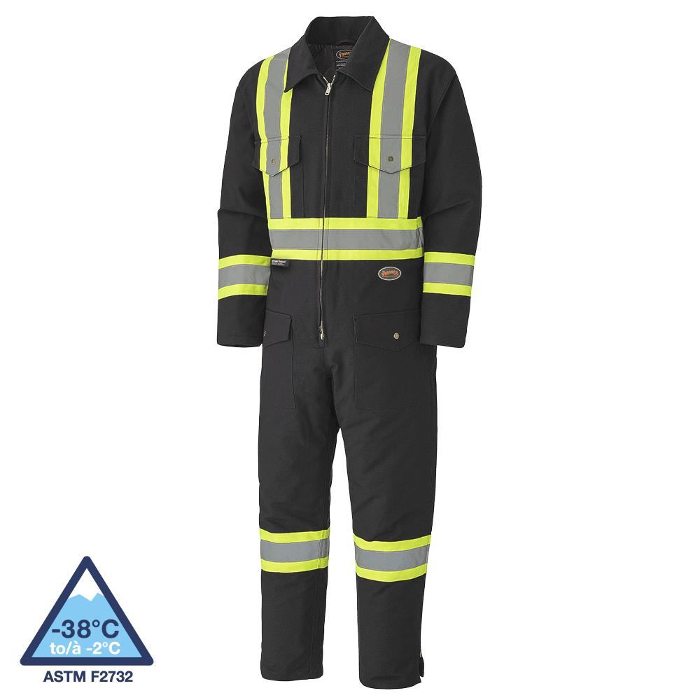 Safety Coveralls - Quilted Cotton Duck - Black