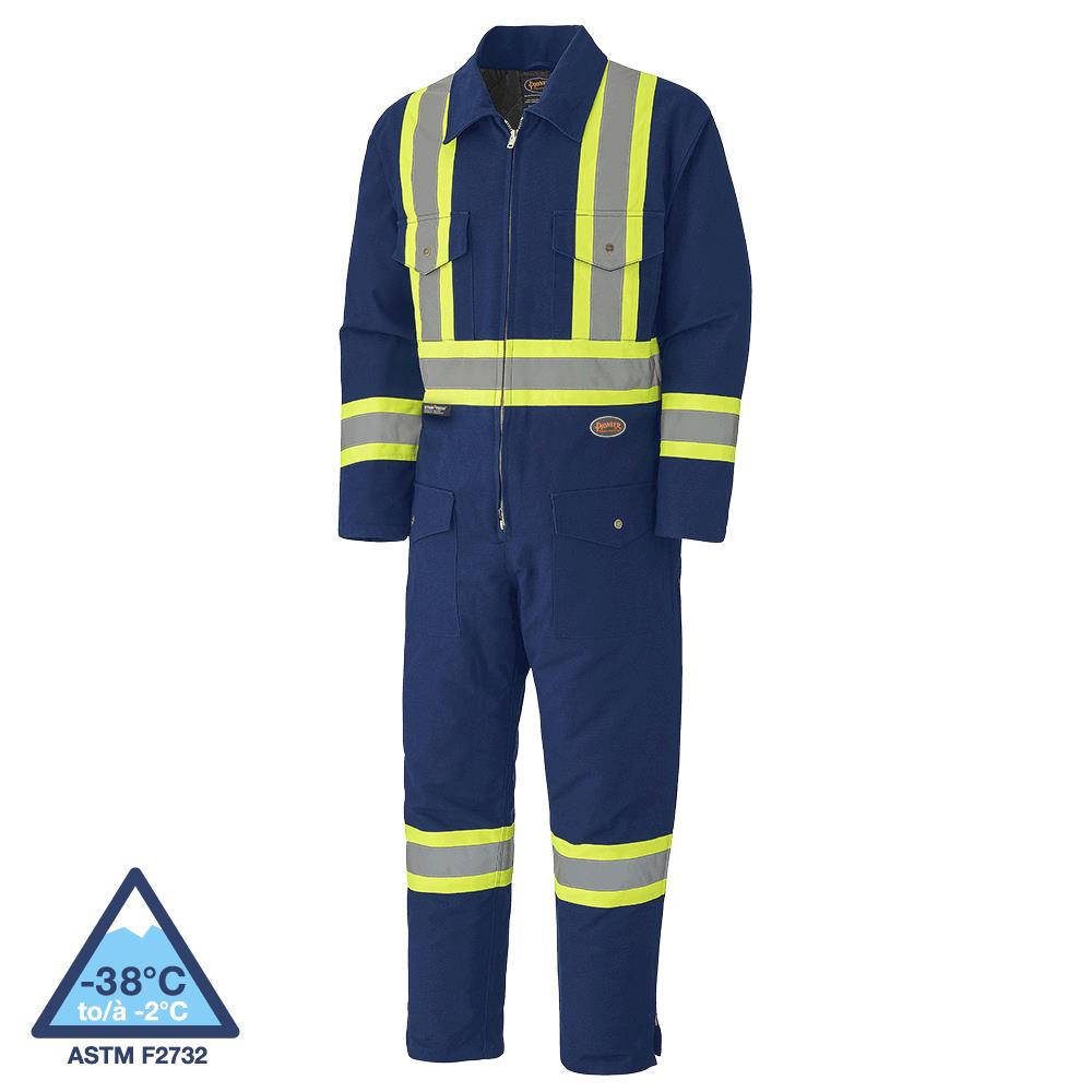 Safety Coveralls - Quilted Cotton Duck - Navy