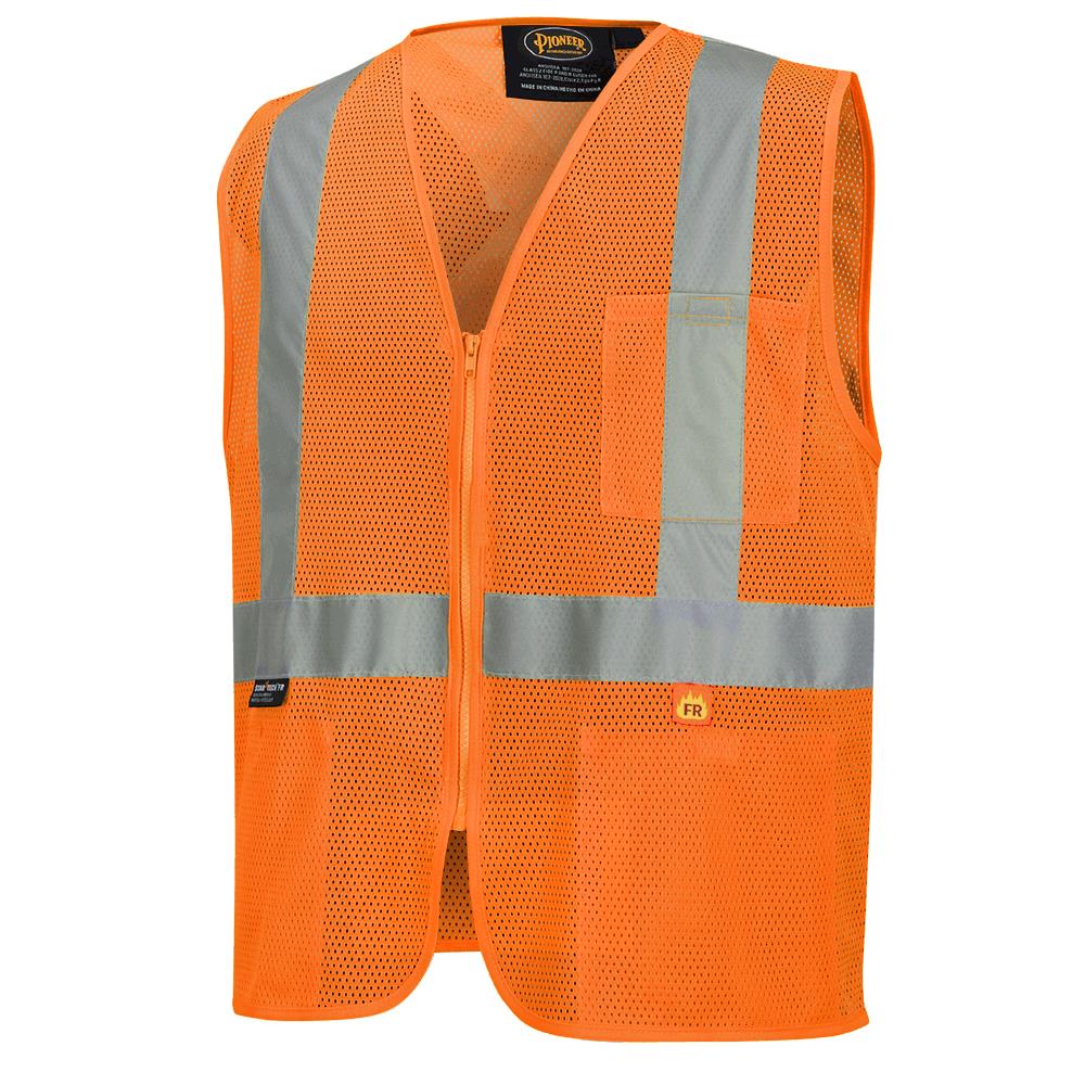 Self-Extinguishing Hi-Vis Mesh Safety Vests - Pioneer