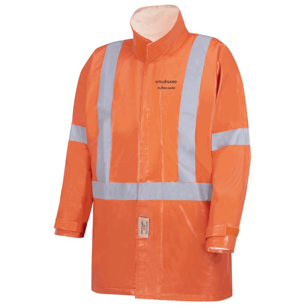 Utili-Gard® FR/Arc Rated Jackets - PVC Coated Nomex®/Kevlar® - Int'l Orange