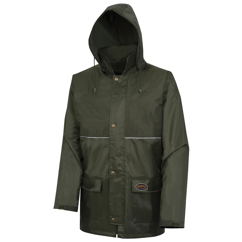 Waterproof Tree Planter Nailhead Ripstop Jackets - PVC Coated 420D Oxford Poly