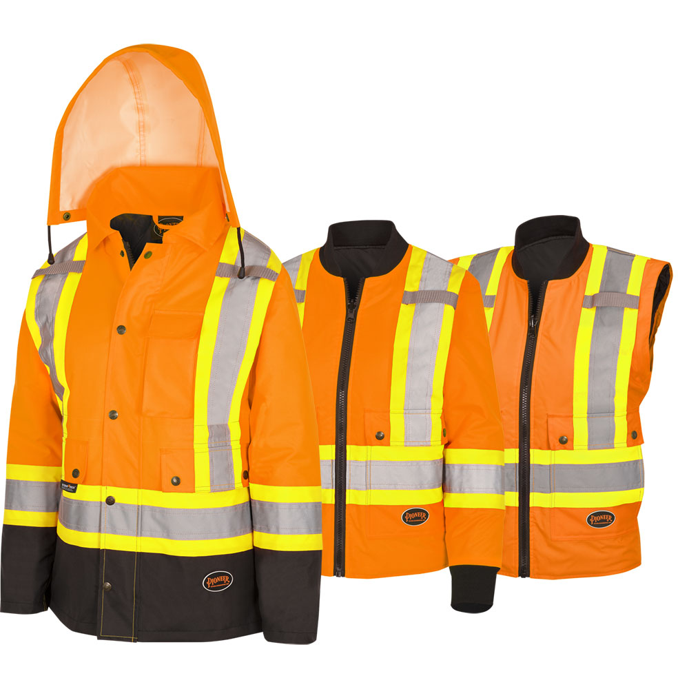 Women's Hi-Vis Waterproof 7-in-1 Jackets - Pioneer